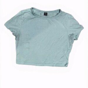 SHEIN Light Blue Crop Top